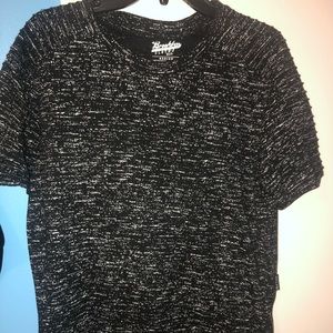 Short sleeve black and white shirt